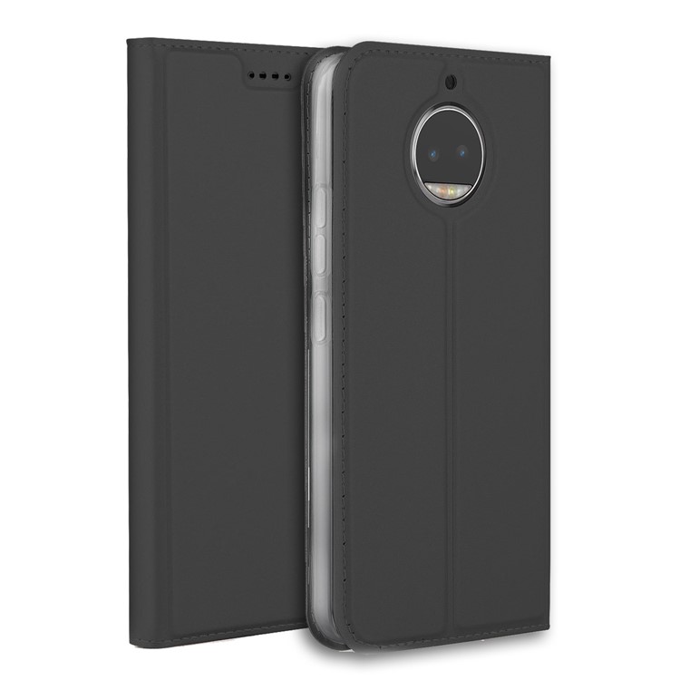 Card Holder Flip PU Leather Stand Case Cover for Motorola Moto G5S Plus - Black-8