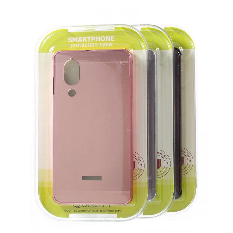Metal Frame + Brushed PC Back Protector Case for Sharp Aquos S2 - Black-7