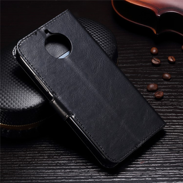 Crazy Horse Wallet Leather Stand Case for Motorola Moto G5S - Black-2