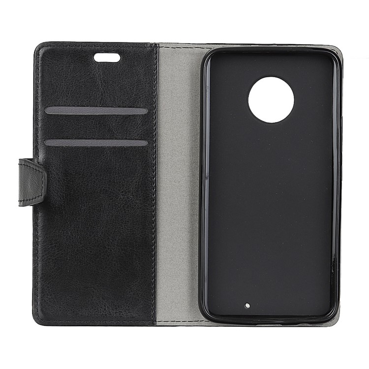 Crazy Horse PU Leather Stand Wallet Case for Motorola Moto X4 / Moto X (4th gen.) - Black-3