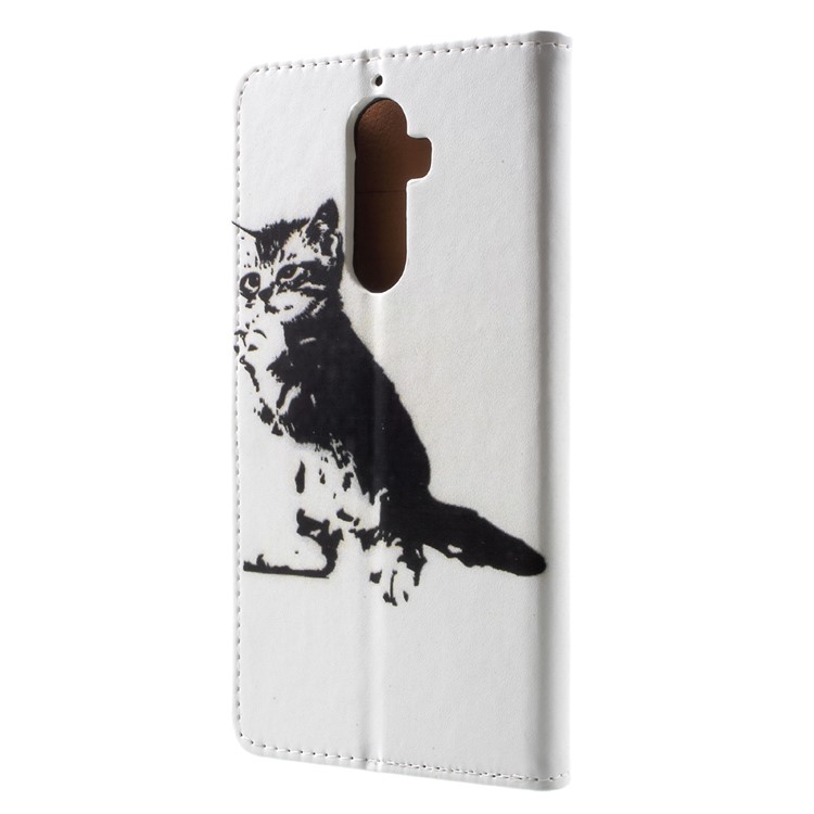 Pattern Printing Wallet Leather Stand Case for Lenovo K8 Note - Cat-2