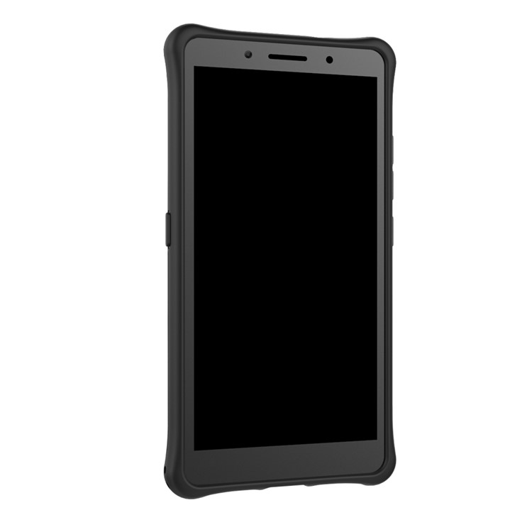 Armor Kickstand PC + TPU Hybrid Phone Case for Lenovo K8 Plus - Black-3
