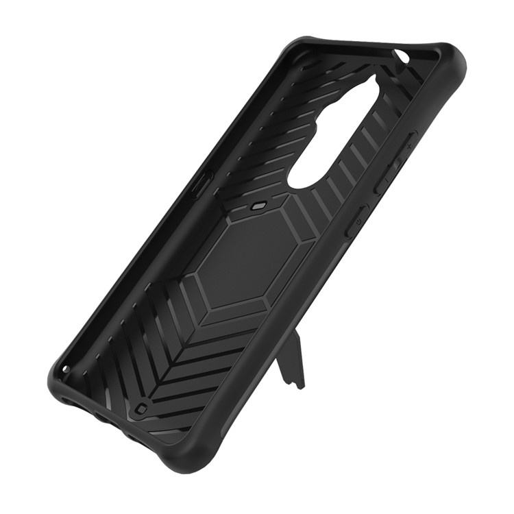 Armor Kickstand PC + TPU Hybrid Phone Case for Lenovo K8 Plus - Black-6