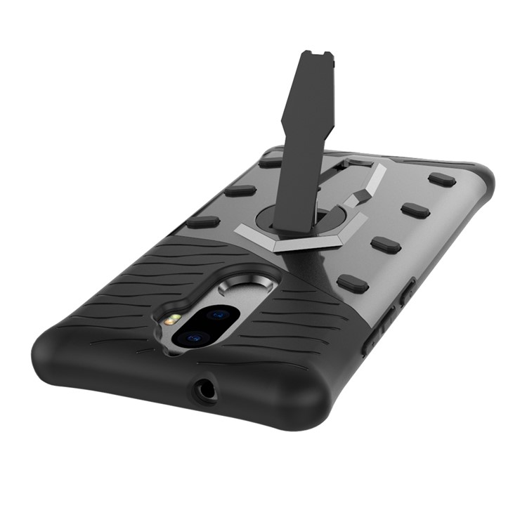 Armor Kickstand PC + TPU Hybrid Phone Case for Lenovo K8 Plus - Black-7