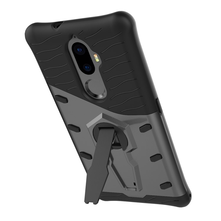 Armor Kickstand PC + TPU Hybrid Phone Case for Lenovo K8 Plus - Black-8