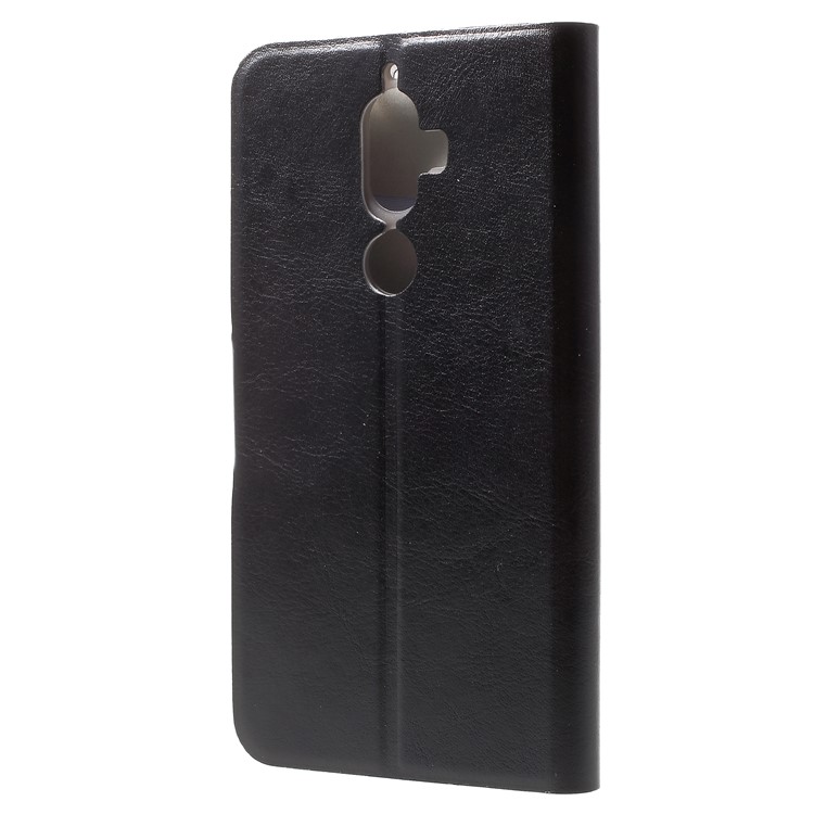 Crazy Horse PU Leather Wallet Cell Phone Case for Lenovo K8 Plus - Black-3