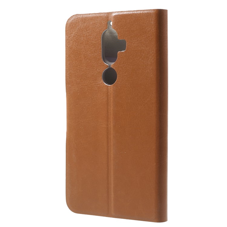 Crazy Horse PU Leather Wallet Mobile Phone Case for Lenovo K8 Plus - Brown-3