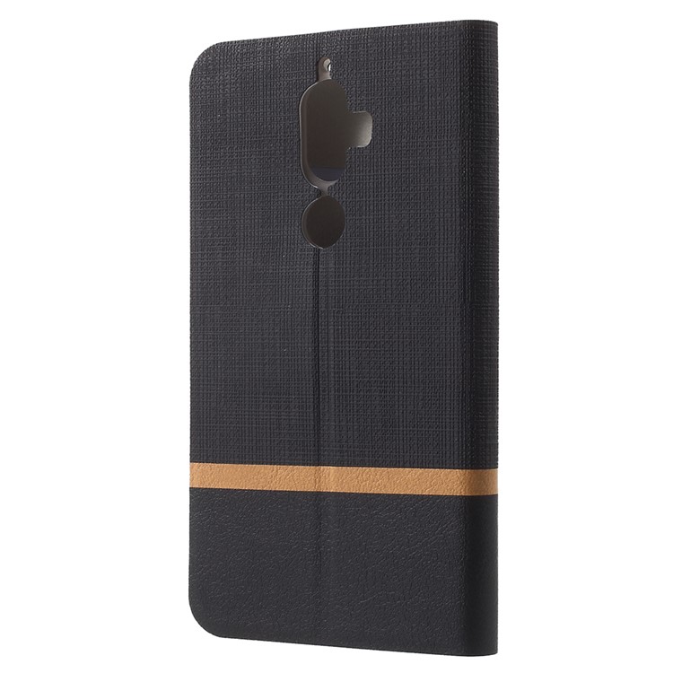 Cross Pattern Leather Card Holder Phone Shell for Lenovo K8 Plus - Black-3