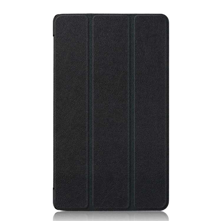 Tri-fold Stand Flip Leather Case for Lenovo Xiaoxin 8.0 TB-8804F - Black-2
