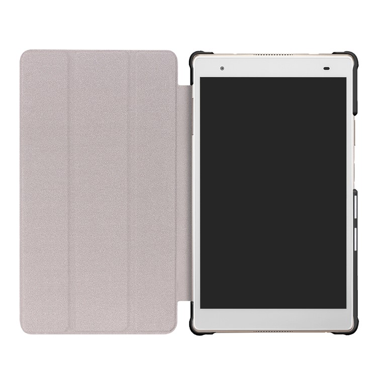 Tri-fold Stand Flip Leather Case for Lenovo Xiaoxin 8.0 TB-8804F - Black-9