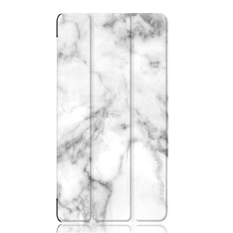 Pattern Printing Leather Tri-fold Stand Case for Lenovo Tab 7 Essential (TB-7304F/X) - Marble Pattern-2
