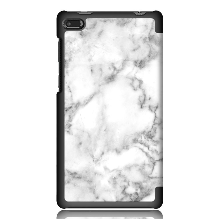 Pattern Printing Leather Tri-fold Stand Case for Lenovo Tab 7 Essential (TB-7304F/X) - Marble Pattern-3