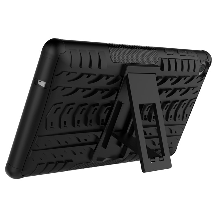 Cool Tyre Kickstand PC + TPU Hybrid Case for Lenovo Tab3 7 730X - Black-10