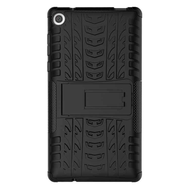 Cool Tyre Kickstand PC + TPU Hybrid Case for Lenovo Tab3 7 730X - Black-3