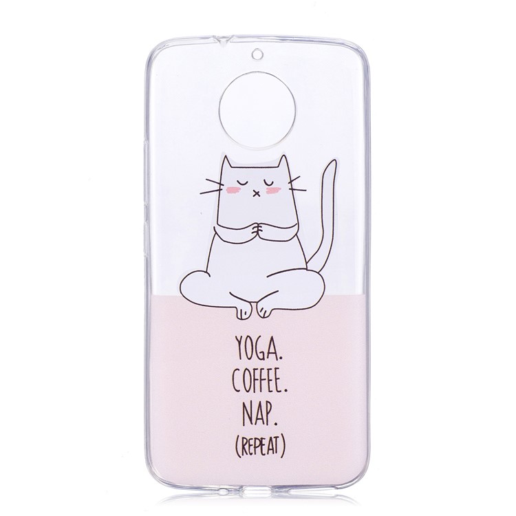 Pattern Printing Soft TPU Gel Cover for Motorola Moto G5S - Cartoon and English Characters-1