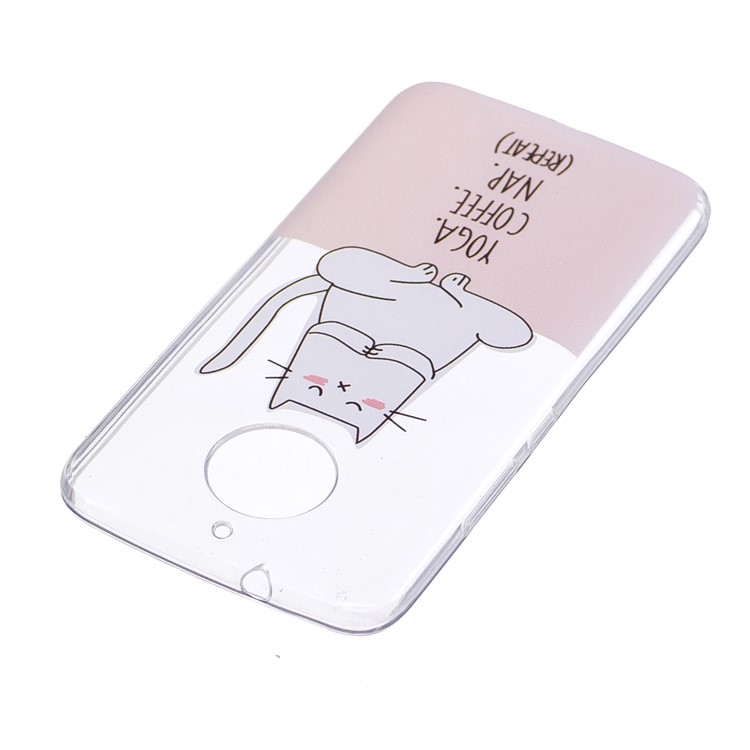 Pattern Printing Soft TPU Gel Cover for Motorola Moto G5S - Cartoon and English Characters-3