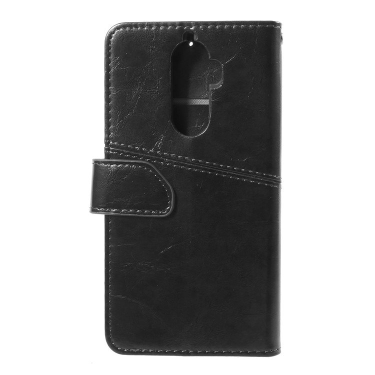 K'TRY Geometric Splicing Series Wallet Leather Stand Case for Lenovo K8 Note - Black-2