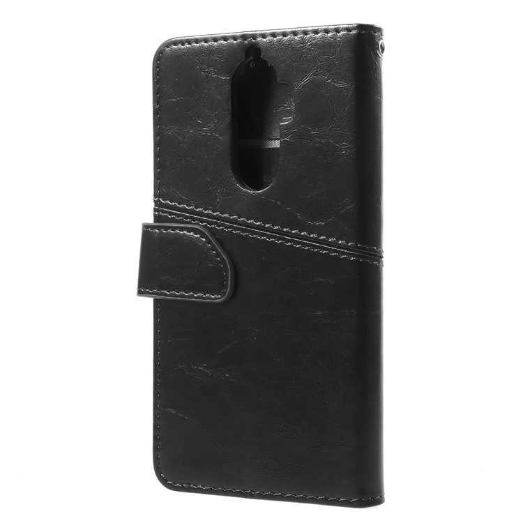 K'TRY Geometric Splicing Series Wallet Leather Stand Case for Lenovo K8 Note - Black-4