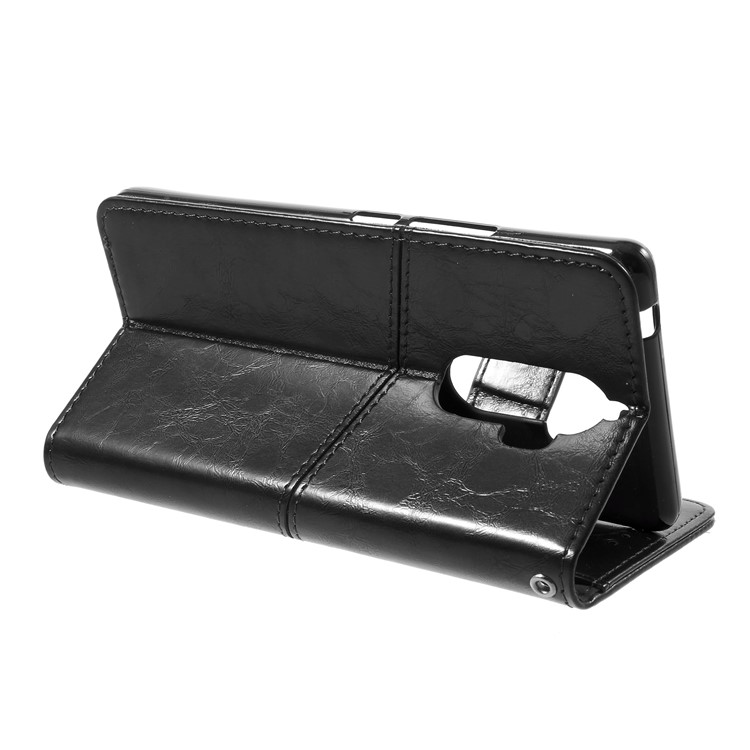 K'TRY Geometric Splicing Series Wallet Leather Stand Case for Lenovo K8 Note - Black-5