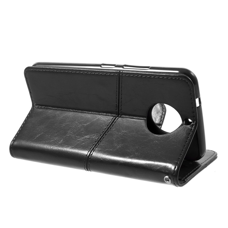 K'TRY Geometric Splicing Series for Motorola Moto G5S Plus Leather Wallet Protective Case - Black-5