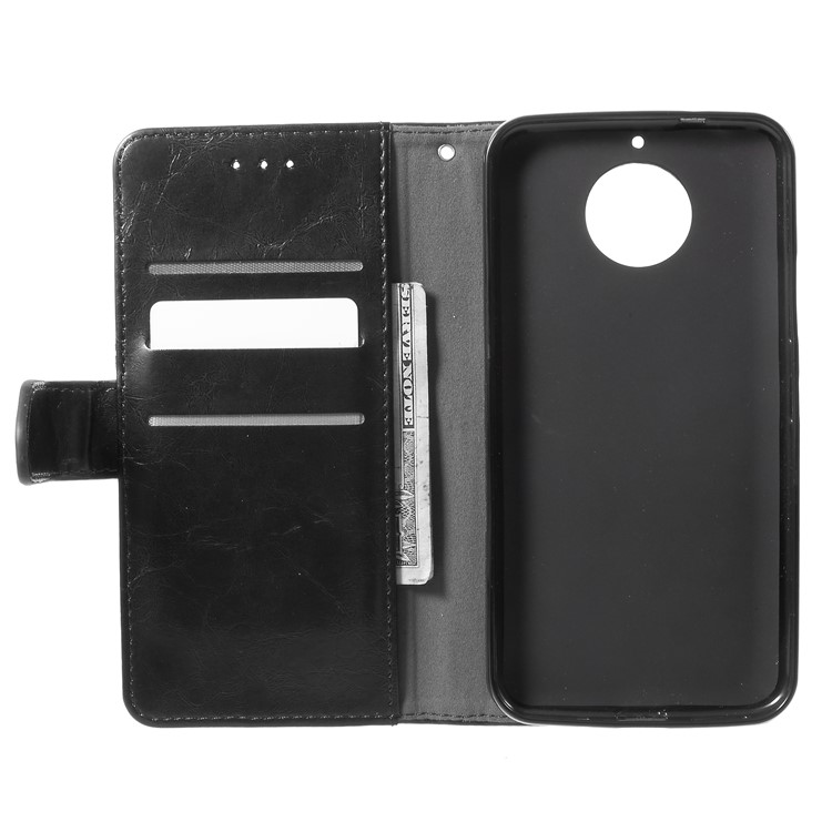 K'TRY Geometric Splicing Series for Motorola Moto G5S Plus Leather Wallet Protective Case - Black-6