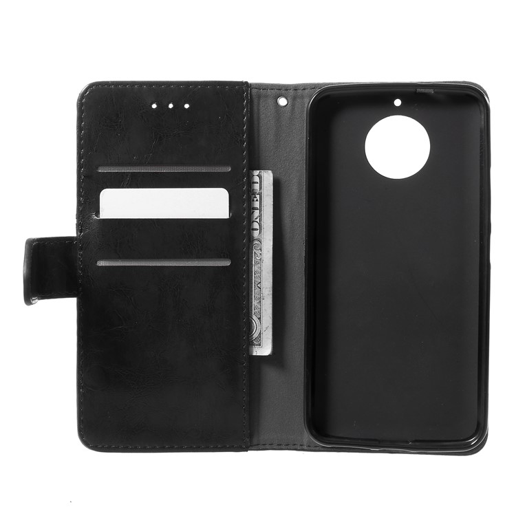 K'TRY Geometric Splicing Series PU Leather Wallet Stand Mobile Case for Motorola Moto G6 - Black-6
