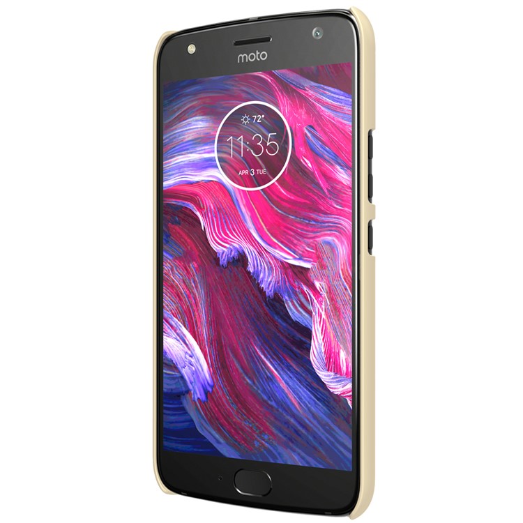 NILLKIN Super Frosted Shield PC Mobile Shell + Screen Film for Motorola Moto X4 / Moto X (4th gen.) - Gold-5