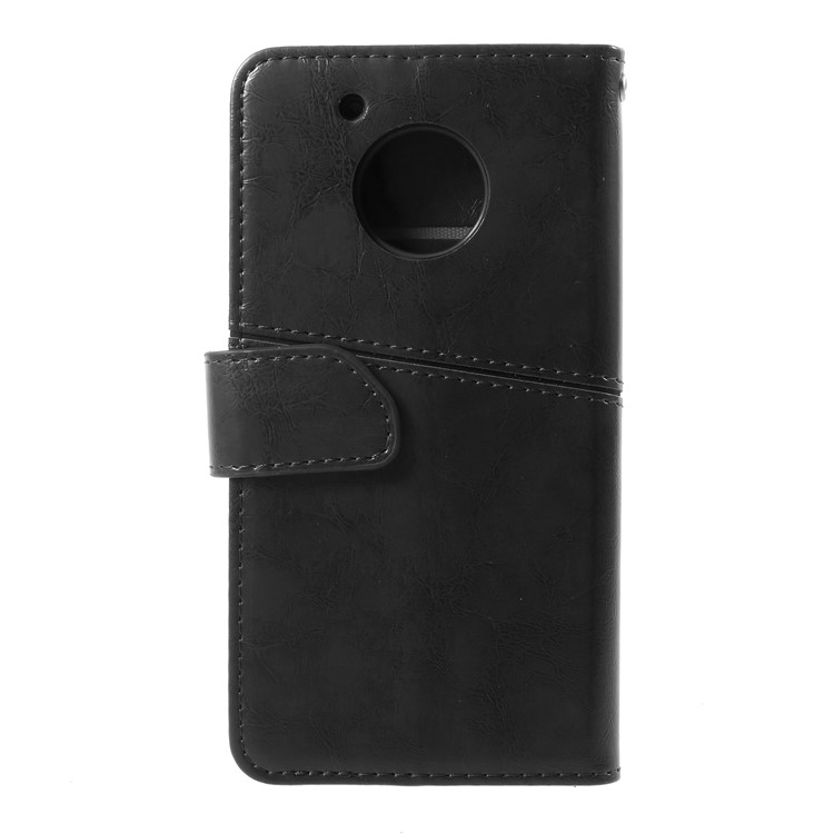 K'TRY Geometric Splicing Series for Motorola Moto G5 Leather Wallet Mobile Case - Black-2