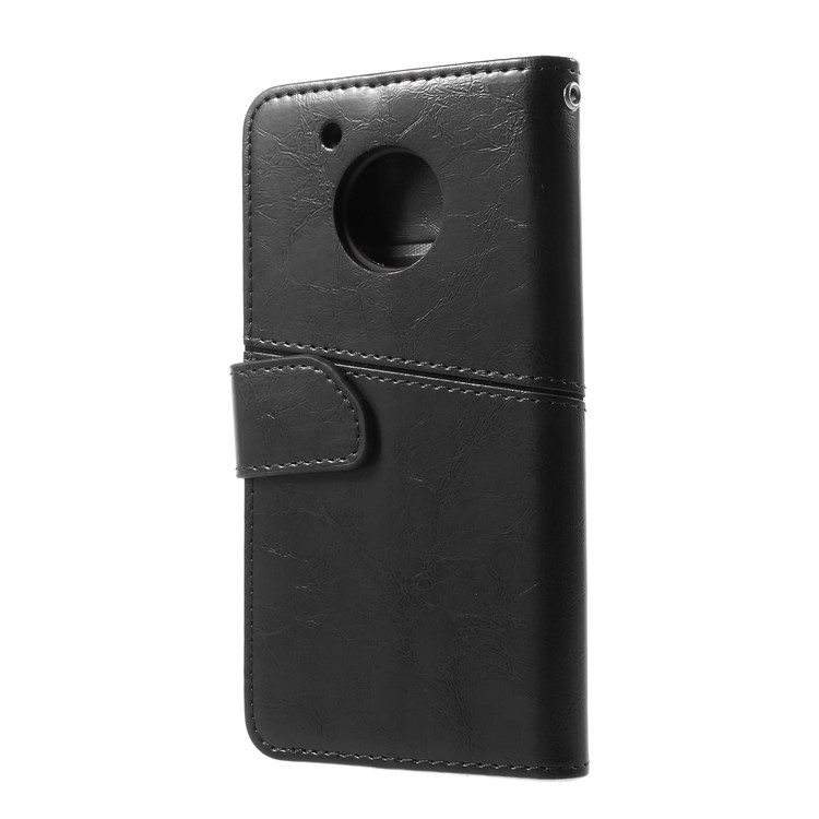 K'TRY Geometric Splicing Series for Motorola Moto G5 Leather Wallet Mobile Case - Black-4