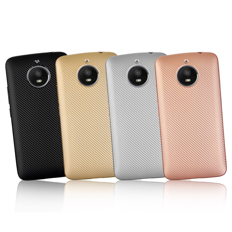 Carbon Fiber Soft TPU Mobile Casing for Motorola Moto E4 Plus EU Version - Black-6