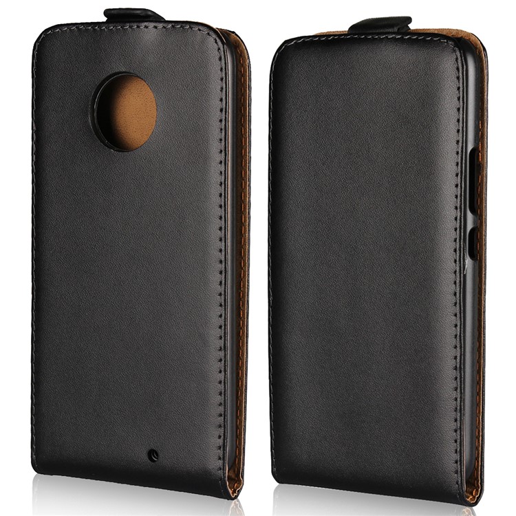 Vertical Flip Genuine Split Leather Cover Case for Motorola Moto X4 / X (4th gen.)-1