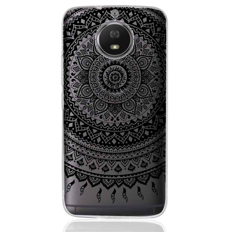 For Motorola Moto G5S Mandala Pattern PC Back + TPU Edge Mobile Case - Black-2