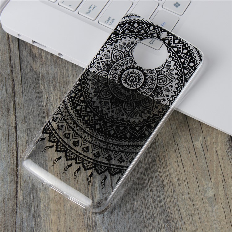For Motorola Moto G5S Mandala Pattern PC Back + TPU Edge Mobile Case - Black-3