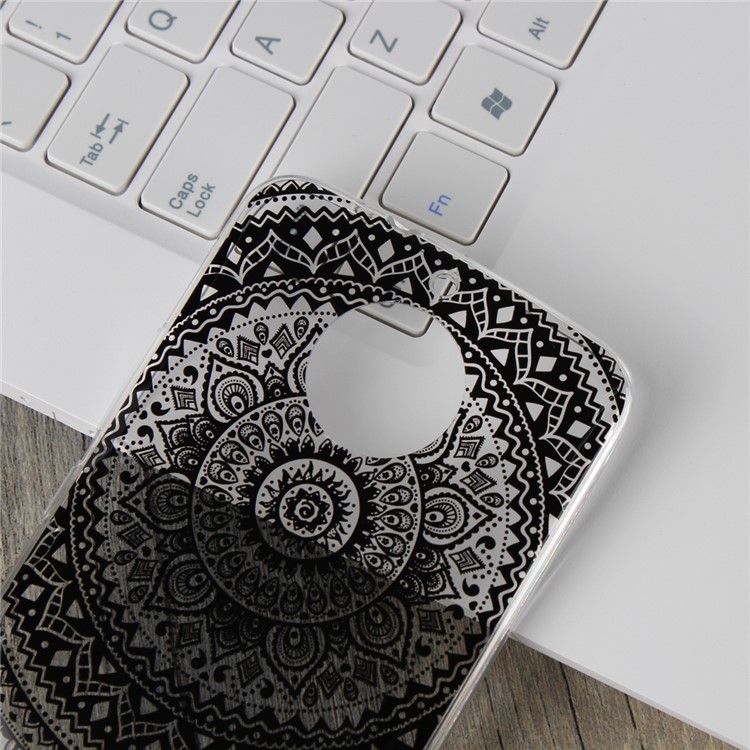 For Motorola Moto G5S Mandala Pattern PC Back + TPU Edge Mobile Case - Black-4