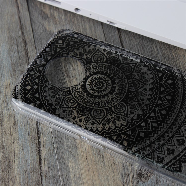 For Motorola Moto G5S Mandala Pattern PC Back + TPU Edge Mobile Case - Black-5
