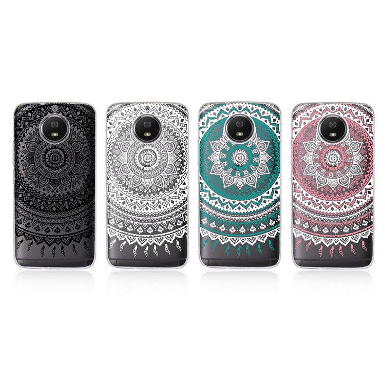 For Motorola Moto G5S Mandala Pattern PC Back + TPU Edge Mobile Case - Black-7