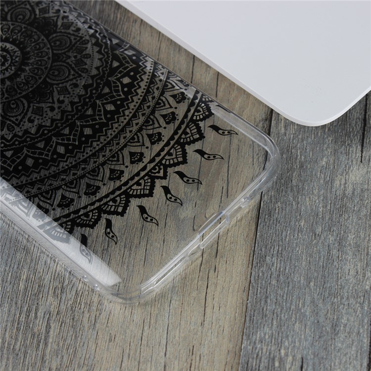 For Motorola Moto G5S Plus Mandala Pattern PC Back + TPU Edge Phone Case - Black-6