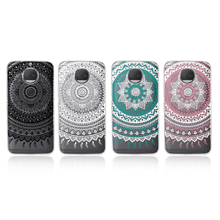 For Motorola Moto G5S Plus Mandala Pattern PC Back + TPU Edge Phone Case - Black-7