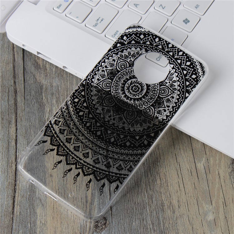 Mandala Flower PC TPU Hybrid Case for Motorola Moto X4 / Moto X (4th gen.) - Black-3