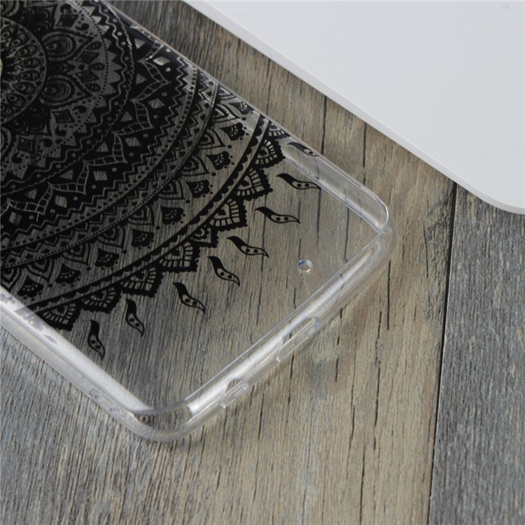 Mandala Flower PC TPU Hybrid Case for Motorola Moto X4 / Moto X (4th gen.) - Black-6