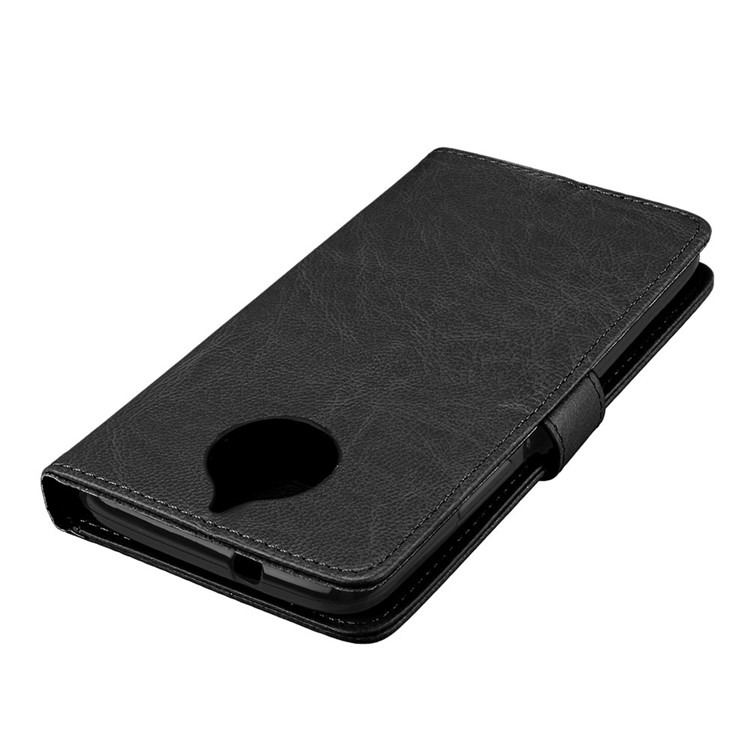 Crazy Horse PU Leather 3 Card Slots Cellphone Casing for Motorola Moto G5S - Black-12