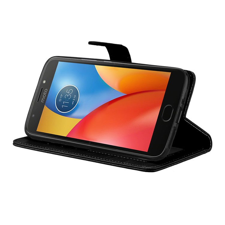 Crazy Horse PU Leather 3 Card Slots Cellphone Casing for Motorola Moto G5S - Black-13