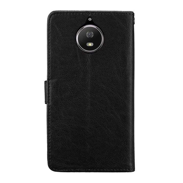 Crazy Horse PU Leather 3 Card Slots Cellphone Casing for Motorola Moto G5S - Black-5