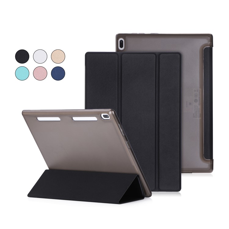 PU Leather Tri-fold Stand Tablet Case for Lenovo Tab 4 10 (TB-X304F/N) - Black-1