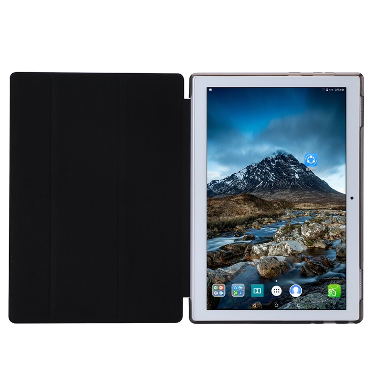 PU Leather Tri-fold Stand Tablet Case for Lenovo Tab 4 10 (TB-X304F/N) - Black-4