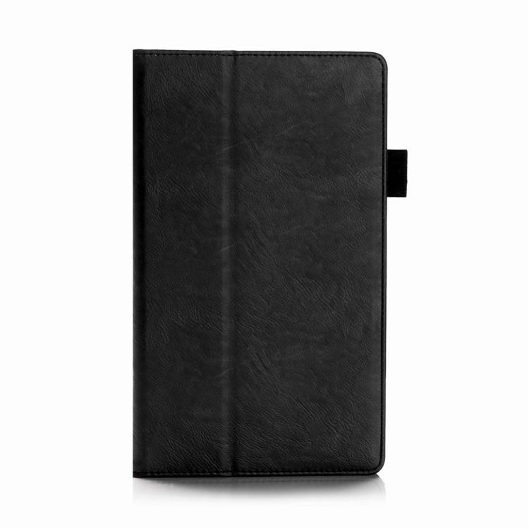 Folio Leather Stand Case with Card Slots for Lenovo Tab 4 8 Plus - Black-2
