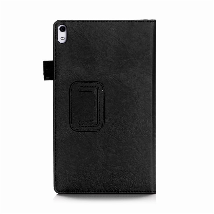 Folio Leather Stand Case with Card Slots for Lenovo Tab 4 8 Plus - Black-3