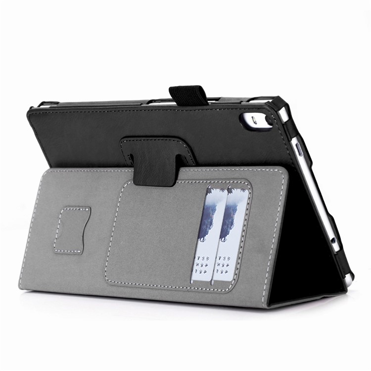 Folio Leather Stand Case with Card Slots for Lenovo Tab 4 8 Plus - Black-6
