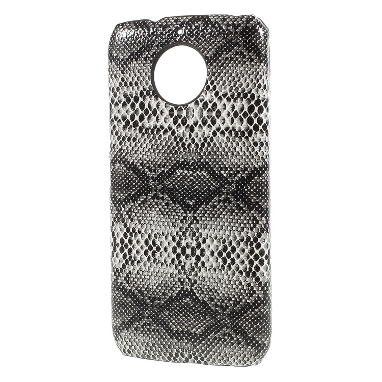 Leather Coated PC Phone Accessory Casing for Motorola Moto G6 - Snake Texture-2
