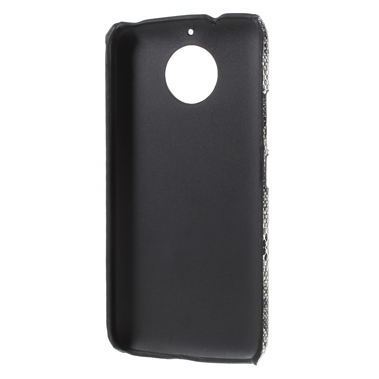Leather Coated PC Phone Accessory Casing for Motorola Moto G6 - Snake Texture-3